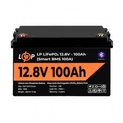 Літієвий акумулятор LogicPower 12V 100Ah LifePO4 (Smart BMS 100A) - 1