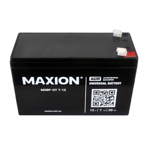 AGM акумулятор Maxion 12V 7Ah OT 7-12 - 2