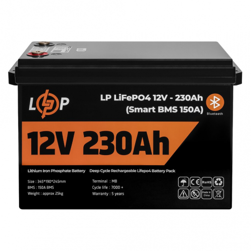 Літієвий акумулятор LogicPower 12V 230Ah LifePO4 (Smart BMS 150A) - 2