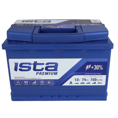 Автомобільний акумулятор Ista 74Ah 750A Premium R+ - 3