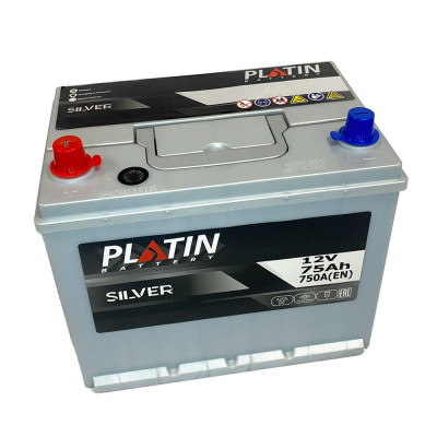 Автомобільний акумулятор Platin Silver Asia 75Ah 750A L+ - 1