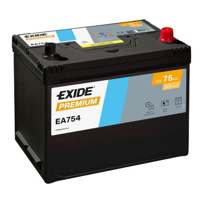Автомобільний акумулятор Exide 75Ah 630A Premium EA754 R+ - 1