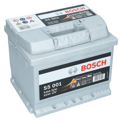 Автомобильный аккумулятор Bosch 52Ah 520A S5 001 R+ - 1