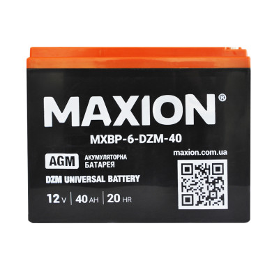 Тяговый аккумулятор Maxion 12V 40Ah 6-DZM-40 - 1