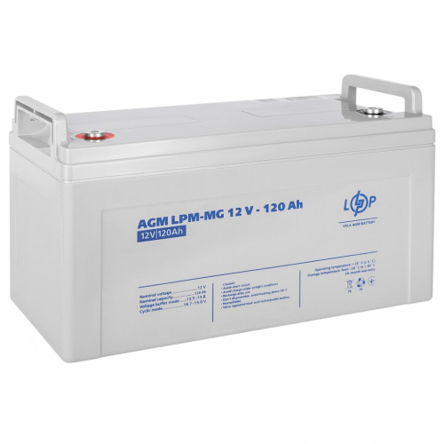 AGM акумулятор LogicPower 12V 120Ah LPM-MG 12-120 - 1