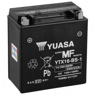 Мото аккумулятор Yuasa 14,7Ah YTX16-BS-1 - 1