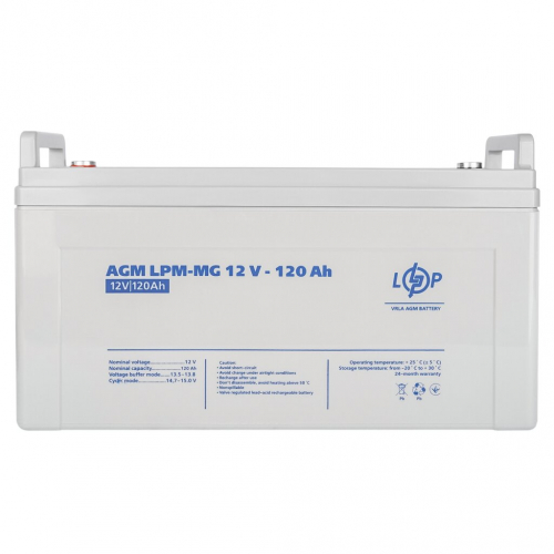 AGM аккумулятор LogicPower 12V 120Ah LPM-MG 12-120 - 2