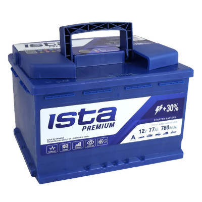 Автомобільний акумулятор Ista 77Ah 760A Premium R+ - 2