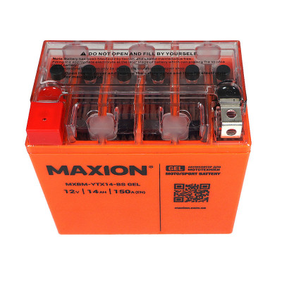 Мото аккумулятор Maxion 14Ah YTX14-BS GEL - 2