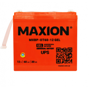 Гелевый аккумулятор Maxion 12V 60Ah OT 60-12 GEL