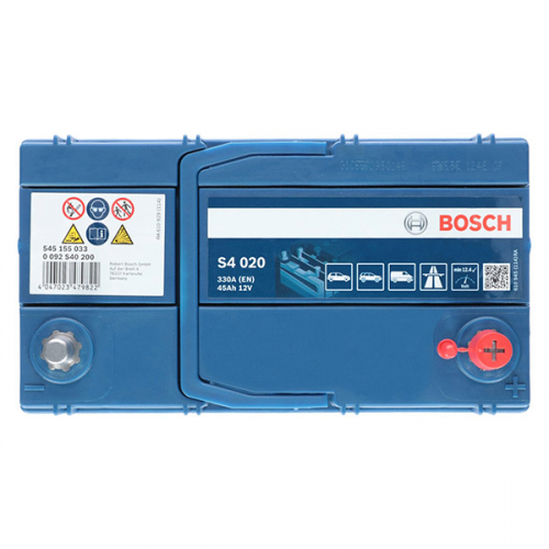 Автомобильный аккумулятор Bosch 45Ah 330A S4 020 R+ - 4