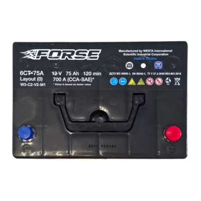 Автомобільний акумулятор Forse Premium 75Ah 700A Asia EFB R+ - 3