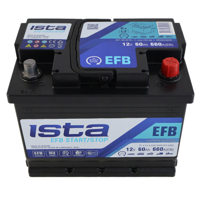 Автомобільний акумулятор Ista 60Ah 660A EFB R+ - 3