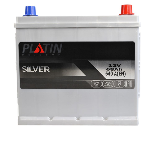 Автомобильный аккумулятор Platin Silver Asia 68Ah 640A R+ - 1