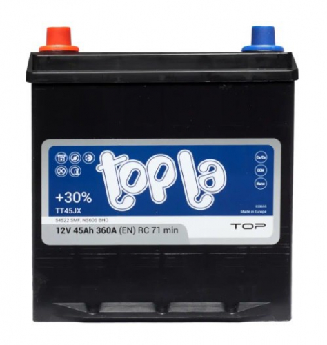 Автомобильный аккумулятор Topla 45Ah 360A TOP Japan mini L+ - 2