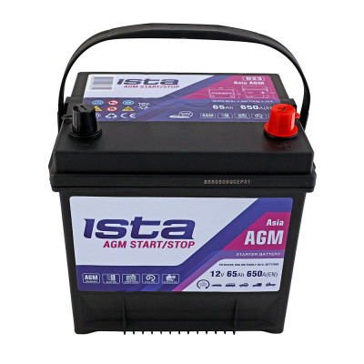 Автомобільний акумулятор Ista 65Ah 650A Asia AGM R+ - 3