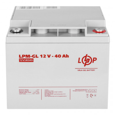 Гелевый аккумулятор LogicPower 12V 40Ah LPM-GL 12-40 - 3