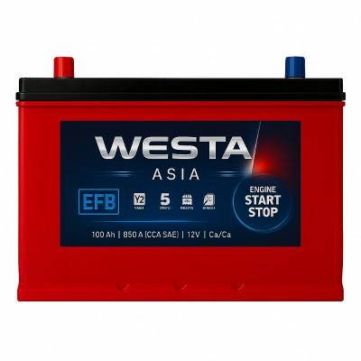 Автомобільний акумулятор Westa 100Ah 850A Premium Asia EFB L+ - 1