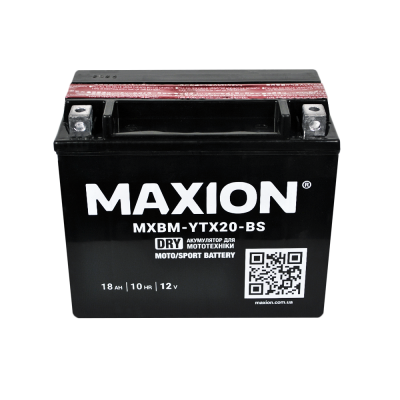 Мото акумулятор Maxion 18Ah YTX20-BS - 2