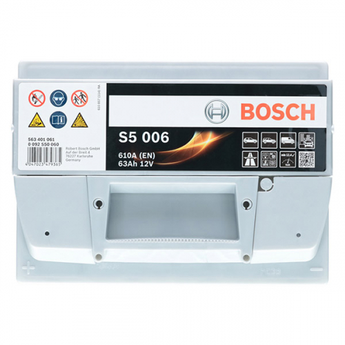 Автомобільний акумулятор Bosch 63Ah 610A S5 006 L+ - 4