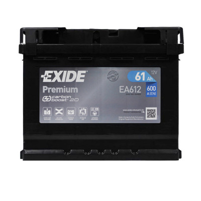 Автомобильный аккумулятор Exide 61Ah 600A Premium EA612 R+ - 3 Автомобильный аккумулятор Exide 61Ah 600A Premium EA612 R+ - 3