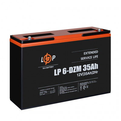Тяговий акумулятор LogicPower 12V 35Ah LP 6-DZM-35 - 1