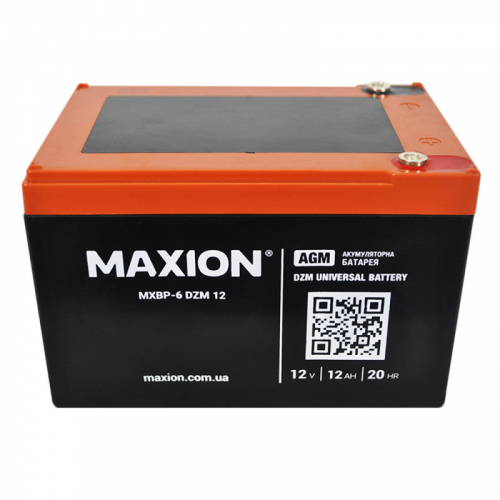 Тяговый аккумулятор Maxion 12V 12Ah 6-DZM-12 - 3