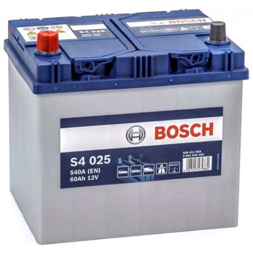 Автомобильный аккумулятор Bosch 60Ah 540A S4 025 L+ - 1