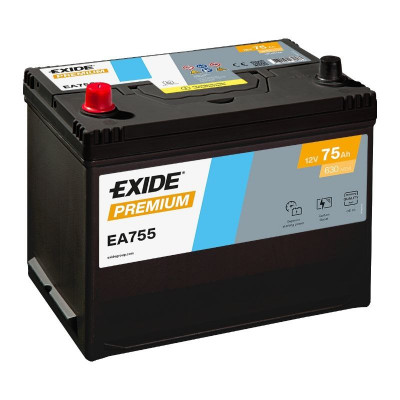 Автомобильный аккумулятор Exide 75Ah 630A Premium EA755 L+ - 1