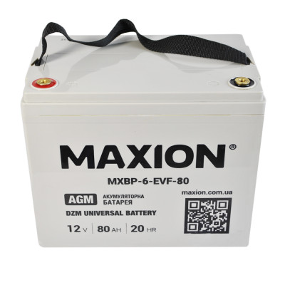 Тяговий акумулятор Maxion 12V 80Ah 6-EVF-80 - 3