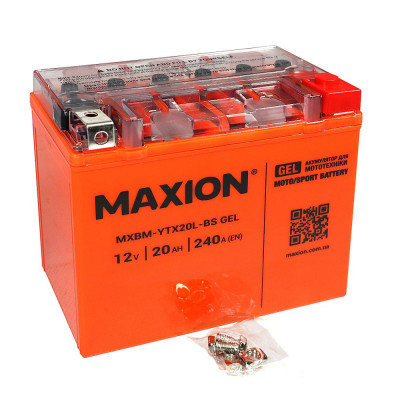 Мото акумулятор Maxion 20Ah YTX20L-BS GEL - 2