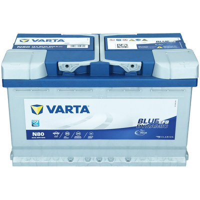 Автомобільний акумулятор Varta 80Ah 800A Blue Dynamic EFB N80 R+ - 2