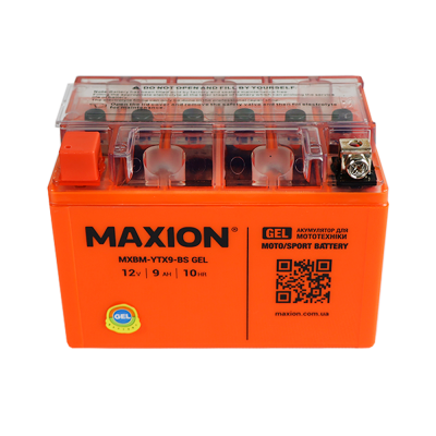 Мото аккумулятор Maxion 9Ah YTX9-BS GEL - 2