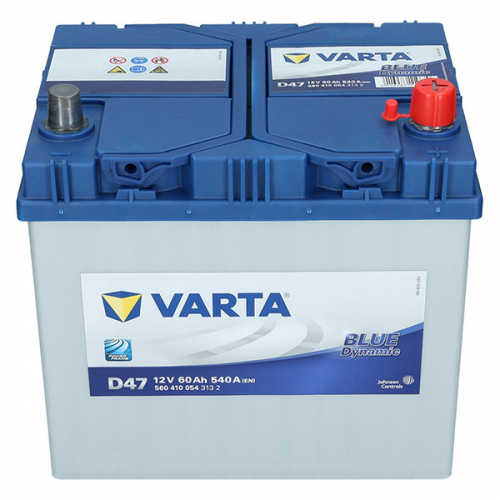 Автомобільний акумулятор Varta 60Ah 540A Blue Dynamic D47 R+ - 2