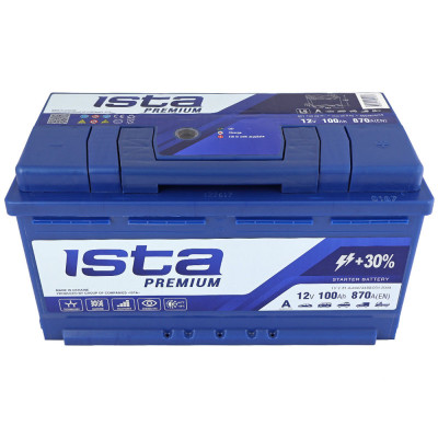 Автомобильный аккумулятор Ista 100Ah 870A Premium R+ - 3