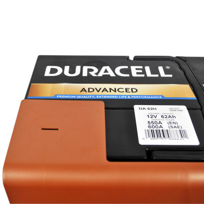 Автомобільний акумулятор Duracell 62Ah 550A Advanced DA62H R+ - 3