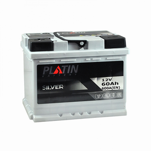 Автомобильный аккумулятор Platin Silver 60Ah 600A L+ - 1