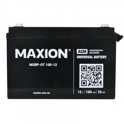 AGM акумулятор Maxion 12V 100Ah OT 100-12 - 1