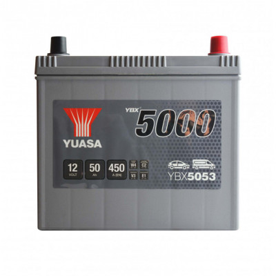 Автомобільний акумулятор Yuasa 50Ah 450A YBX5053 R+ - 2