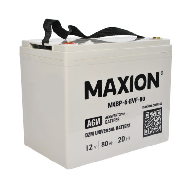 Тяговий акумулятор Maxion 12V 80Ah 6-EVF-80 - 2