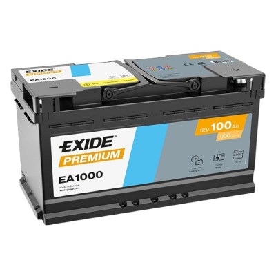 Автомобильный аккумулятор Exide 100Ah 900A Premium EA1000 R+ - 1