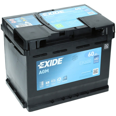 Автомобильный аккумулятор Exide 60Ah 680A Start-Stop AGM EK600 R+ - 2