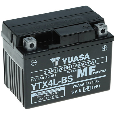 Мото акумулятор Yuasa 3Ah YTX4L-BS - 1