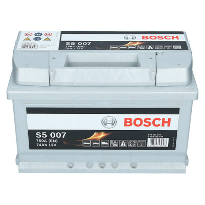 Автомобильный аккумулятор Bosch 74Ah 750A S5 007 R+ - 3