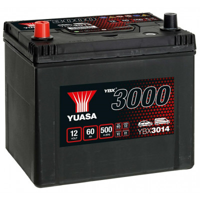 Автомобільний акумулятор Yuasa 60Ah 500A YBX3014 L+ - 1