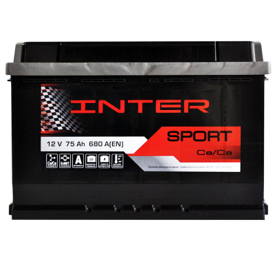 Автомобільний акумулятор Inter 75Ah 680A Sport L+ - 1