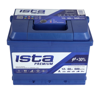 Автомобільний акумулятор Ista 60Ah 600A Premium L+ - 3