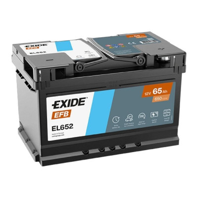 Автомобильный аккумулятор Exide 65Ah 650A Start-Stop EFB EL652 R+ - 1