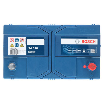 Автомобильный аккумулятор Bosch 95Ah 830A S4 028 R+ - 4 Автомобильный аккумулятор Bosch 95Ah 830A S4 028 R+ - 4