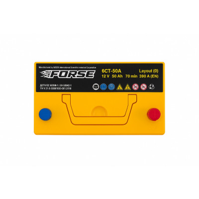 Автомобільний акумулятор Forse 50Ah 390A Asia R+ - 4